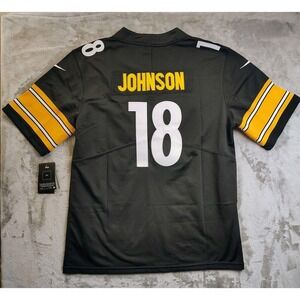 Pittsburgh Steelers Jersey Mens Sz M Black #18 Diontae Johnson Nike On Field NFL